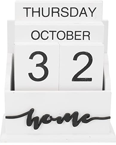 Reinscer Muschelschale Schreibtisch Block Kalender Permanent Schreibtisch Kalender Woche Datum Anzeige Hause BüRo Dekoration