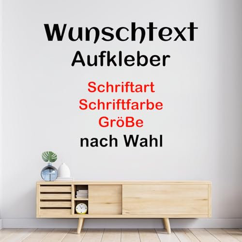 Wandtattoo personalisierbar mit Wunschtext – Individuelles Design mit Namen oder Spruch – Hochwertiger Vinyl-Aufkleber für Wände, Glas, Möbel & Deko