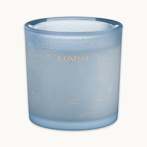 Iconesse Capo di Noli Duftkerze 150 g – Vegane, Premium handgegossene Sojawachskerze mit bis zu 26 Std. Brenndauer – Fruchtiger Duft inspiriert von Capo di Noli von Paul Signac-handgegossen