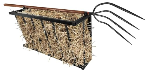 Hay Feeder, 27'' Long Horse Goat Hay Rack, 16 Gallon Large Capacity, Heavy Duty Iron Hay Feeder Wall Mount for Horses, Sheep, Goats, Indoor Outdoor Uses, Effortless Installation in Farm, Yield