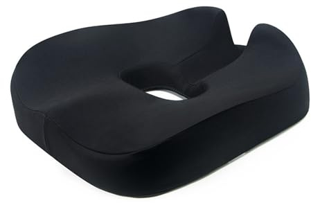 Felenny Coussin d’assise orthopédique pour hémorroïdes, coussin d’assise orthopédique, siège pour douleurs au coccyx, parfait pour les femmes enceintes et les positions assises postopératoires, mousse