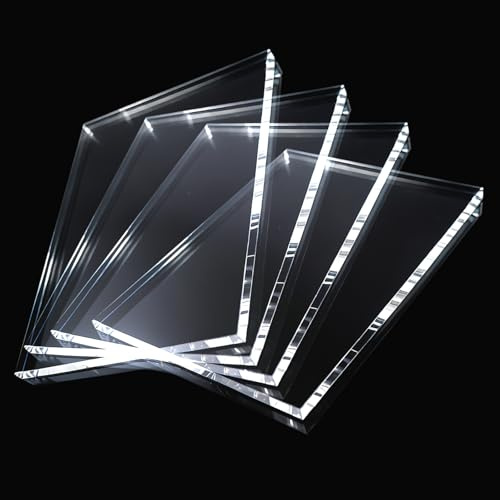 4 Stück 20x30cm Acrylglas Platte, 2mm Acrylplatte Transparent Plexiglasplatten Acrylplatten klare Kunststoffplatte für Dekoration Display Bilderrahmen Malerei