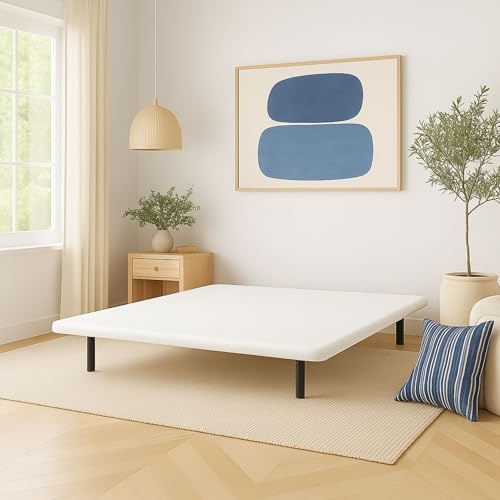 Cache-sommier 140x190 Blanc Jersey pour Cadre à Lattes