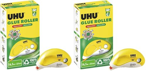 UHU Glue Roller Kleberoller permanent, Faltschachtel (Packung mit 2)