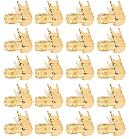 CHICIRIS SMA-Koaxialkabelstecker Hochleistungs-SMA-KWE-HF-Stecker für Drahtlose Datenübertragung, 20 Stück für Digitale Kommunikationssysteme