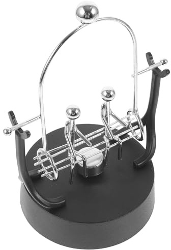 POPETPOP Perpetual Motion Swing Desktop Ornament Iron Art Tabletop Decor Funny Executive Desk Gadget for Home Office Display