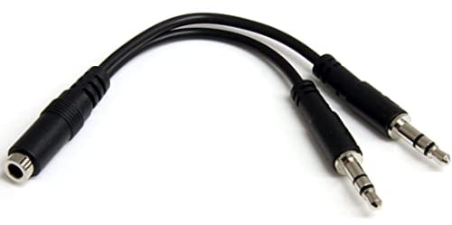 StarTech 3.5mm 4 Position to 2x 3 Position 3.5mm Headset Splitter Adapter - F/M