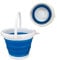 Silikoneimer Falteimer Faltbarer Silikon Eimer 5 L Zusammenlegbar Camping (5 l blau)