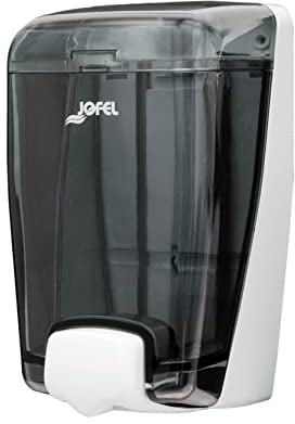 Jofel – Wandseifenspender, nachfüllbar mit Flüssigseife mit 1 l Fassungsvermögen, Badezimmer-Seifenspender, hochbeständiges ABS-Gehäuse, Azur AC82000, SAN Fumé