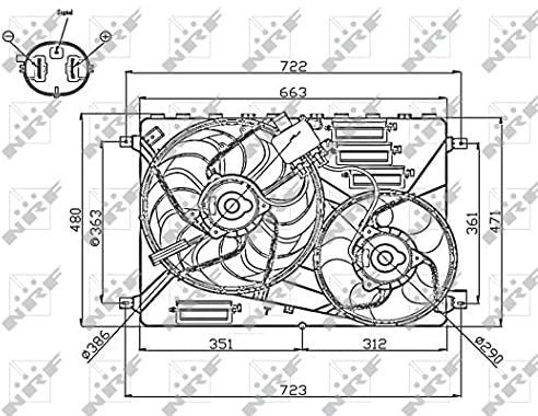 NRF 47756 Kühlmittel des Motor