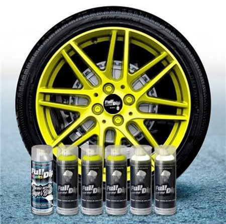 Sophisticauto Full Dip Packs 6 x Spray 400 ml Jaune fluo brillant