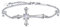 Kreuz-Armband für Damen, Damen Kreuz Armband in Weißgold 925 Sterling Silber Religiöse Symbol Kreuz Armbänder Schmuck für Sie