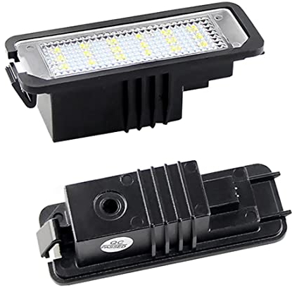 MuChangZi 2pcs 12V LED Lampes de Plaque D'immatriculation Numéro de Voiture pour V/W Golf 4 5 6 7 Polo 6R Passat Seat