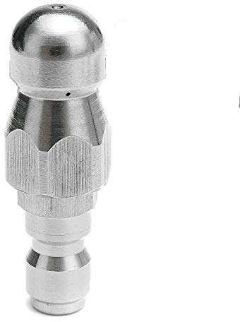 SENRISE Ugello rotativo di pulizia, erogatore a getto per idropulitrice per sturatura di tubi fognari, 1 pezzo (1/4”, 1 anteriore e 6 posteriori)