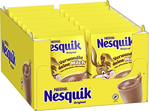 Nescafé Nestlé NESQUIK, kakaohaltiges Getränkepulver zum Einrühren in Milch, 14er Pack (14x400g)