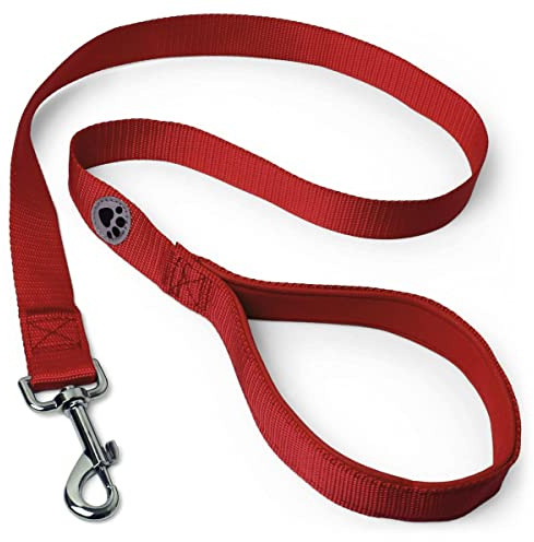 iGadgitz Home U7160 Padded Handle Dog Lead Leash - Red - 180cm (1.8m) 6ft