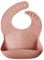mushie Silikon Bib für Kinder | Lätzchen mit Auffangschale | BPA frei Wasserdicht | Abwaschbar Lätzchen mit verstellae Passform | Sichere & Hochwertige für Kleinkinder & Baby | Peach Terrazzo