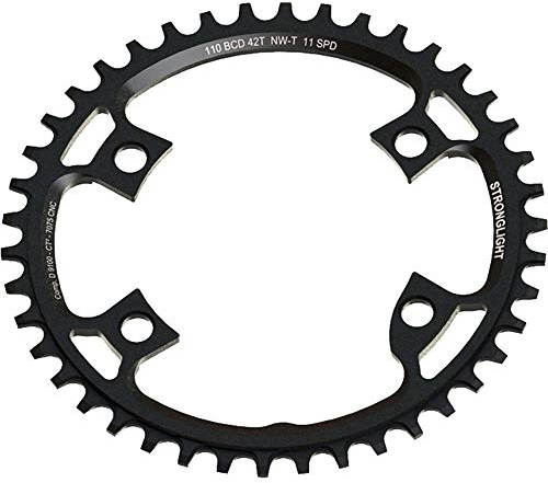 Stronglight Kettenblatt Gravel 4-Arm 11-Fach 110mm Lochkreis 42 Zähne schwarz