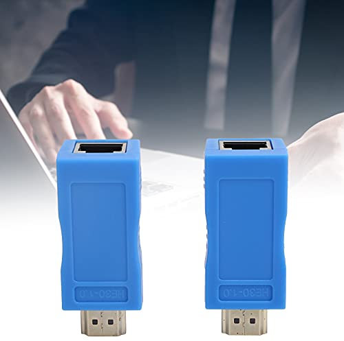 Dilwe HDMI Extender, HDMI to RJ45 Network Cable Extender Converter Repeater Over Cat 5e /6, 1080P 30m Cable Converter Transmitter Receiver