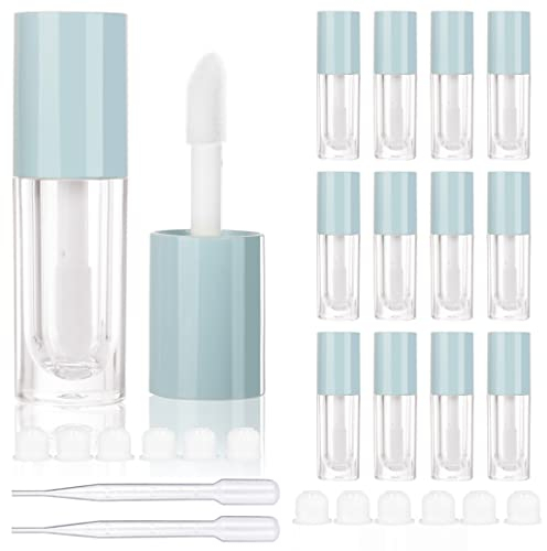 COSIDEA 14 Leere Runde 6 ml Röhren für DIY-Lipgloss, Blaue Behälter