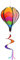 Danfer Moulin à Vent Montgolfière, Ballon à Air Chaud Girouette Ballon Hot Air Spinner à Vent Ballon à Spirale en Tissu Girouette à Vent Suspendu Arc en Ciel Décoration de Fête