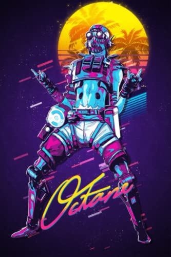 Apex Legends Notebook: Apex Legends - Octane 80s RetroWide Ruled, 6x9, 100 Pages, For teens, girls, boys, and adults (Composition Notebooks)