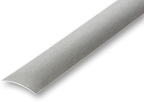 (11,29EUR/m) 40 x 1180 mm Edelstahl Übergangsprofil selbstklebend matt geschliffen/gebürstet Laminatprofil Türschweller Abdeckleiste