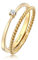 Elli DIAMONDS Ring Diamant (0.03 ct.) Kordel 2er Ring Set 925 Silber