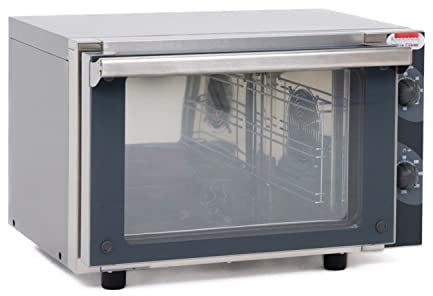 Ristoattrezzature Forno Elettrico Ventilato a Convezione - Ultra Compatto, Ideale per Uso Professionale - Affidabile e Sicuro - Capacità fino a 3 teglie