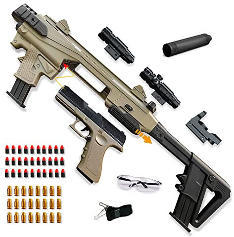 Pistola Giocattolo per Bambini a 14+ Anni, Pistole Giocattolo con Combo Accessorio, Giocattolo di Schiuma Blaster, Modello di Pistola per Giochi Bambini (Aggiornare)