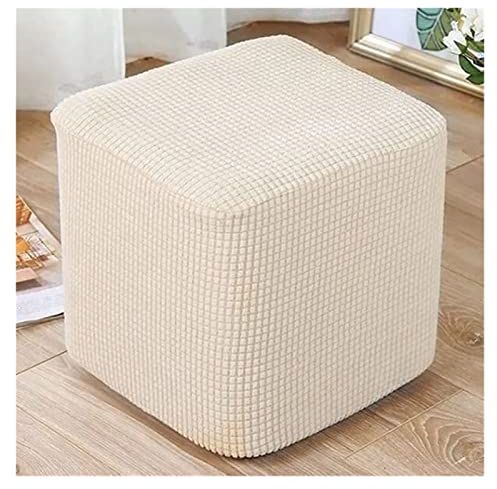 AQIGR Fußhocker Sitzhocker Elastisch Husse für Sofa Fußbank Jacquard Überzug für Rechteckiger 40x40/45x45/50x50 cmHocker Fußschemel Fußstütze Schonbezug Sofabezug (Color : #2, Size : 38X38CM)