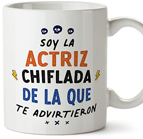 MUGFFINS Tazas para ACTRIZ mujer - En Español - Todos te advirtieron - 11 oz / 330 ml - Regalo original y divertido