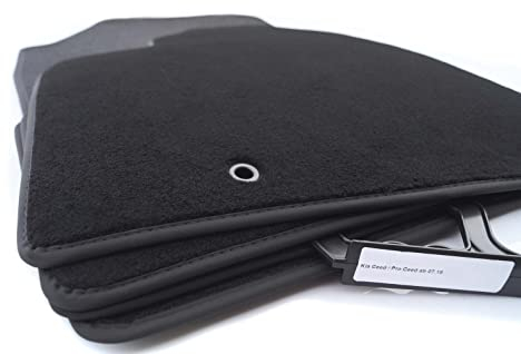 Fußmatten für Mitsubishi Space Star (auch Facelift) Velours Matten Set Automatten in Original Qualität 4-teilig Schwarz