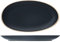 Cosy & Trendy Assiette Ovale GALLOWAY 29.5X16CM-Lot de 6, Noir