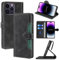 SharkProten Samsung Galaxy S22 Handyhülle PU Lederhülle mit Kartenfach Magnetverschluss, Hülle für Samsung Galaxy S22 RFID Schutzhülle Klapphülle Wallet Case Cover, Schwarz