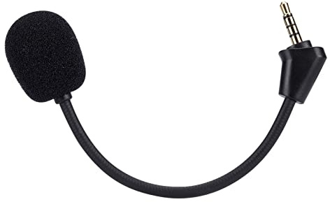 Replacement Game Mic for HyperX Cloud II Gaming Headset on PC PS4 PS5 Nintendo Switch, 3.5mm Detachable Boom Microphone