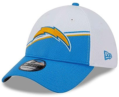 New Era - NFL Los Angeles Chargers 2023 Sideline 39Thirty Stretch Cap Farbe Blau-Weiß, Größe L-XL