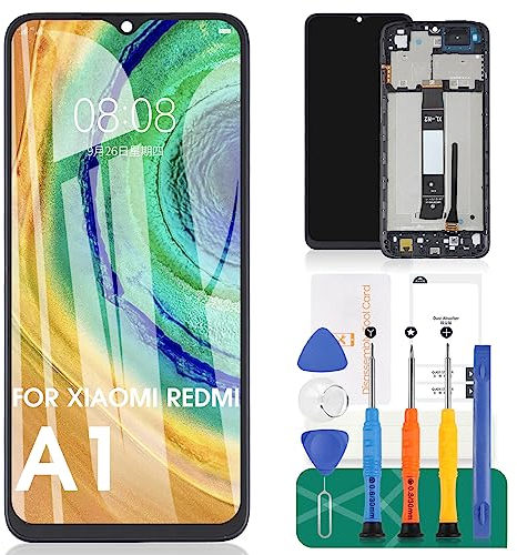 Para Xiaomi Redmi A1 Pantalla LCD para Xiaomi Redmi A1+ Reemplazo de pantalla para Xiaomi Redmi A2 Pantalla táctil para Xiaomi Redmi A2+ Kit de piezas de reparación de montaje digitalizador con marco