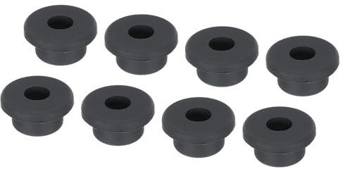 sourcing map 8Pcs T Type Rubber Grommet Mount Dia 20mm ID 10mm Seal Protection Flexible Hole Plugs for Cable Pipe Black