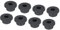 sourcing map 8Pcs T Type Rubber Grommet Mount Dia 20mm ID 10mm Seal Protection Flexible Hole Plugs for Cable Pipe Black