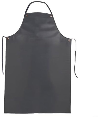 Zoegneer Wasserdichte, ölbeständige PVC-Schürze, ölbeständig, knitterfrei, für Küche und Arbeit, Schwarz, Wie abgebildet, M 100*65cm