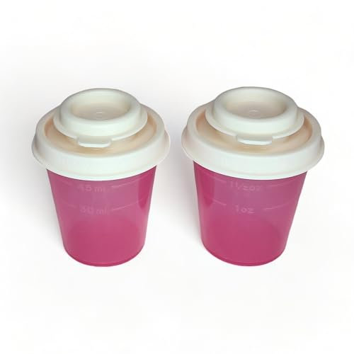 Tupperware Mini-Salz- und Pfefferstreuer, 57 ml, Rosa mit cremefarbenen Deckeln