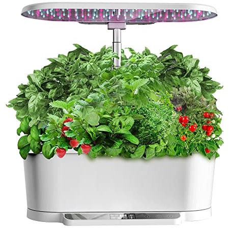 DUBEI Smart Planter M with LCD Display Support TUYA APP Plant Hydroponics Machine, App Controlled Garden Planter with 5.5L Water Tank, LED Grow Light, Pump System, 76cm Adjustable Height