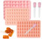 Moldes Gominolas Silicona, 3 Piezas Molde Silicona Ositos Gominola Moldes de Silicona para Caramelos con 3 Goteros Moldes Gominolas Silicona de Grado Alimenticio
