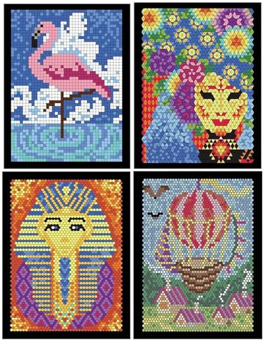 100 Quests Malbuch Nach Zahlen – 100 Quests Malen Nach Zahlen: Quadrate + Dreiecke + Sechsecke + Kreise | Color Qu-est Aktivitätsbuch Für Erwachsene | Doppelköpfiges Aquarellstift-Set Auf Wasserbasis