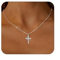 Aidenn Kreuz Kette Silber für Damen Kreuzkette mit Zirkon Krone Jesus kreuz Halskette,Silver Y2K Cross Necklace for Women Girls, Glauben Anhänger Schmuck Religion Geschenke für Mädchen
