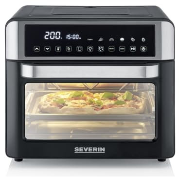 SEVERIN - Forno tostapane con funzione friggitrice ad aria Cuocere e friggere 2200 W 25 L Nero TO 2077