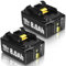 2Pack 18V 8.0Ah BL1860B Battery Replacement for Makita Battery Compatible with Makita 18V Batteries BL1860B BL1840B BL1830B BL1820 BL1815(2PCS-8.0)