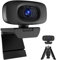 2K Webcam,Full HD Streaming Webcam with Dual Noise Cancelling Microphones, Privacy Cover and Tripod for Web Camera for Desktop Computer, Auto Focus. Computer Webcam for PC/Zoom/Skype/Team/Laptop