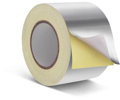 HONGTAISHENG Alu Klebeband, Hitzebeständiges Aluminium Klebeband zum Reparieren von Metalloberflächen, 57mm x 15m Wasserdichtes Selbstklebend für Kanäle, Klimaanlagen, Lüftungsschlitze